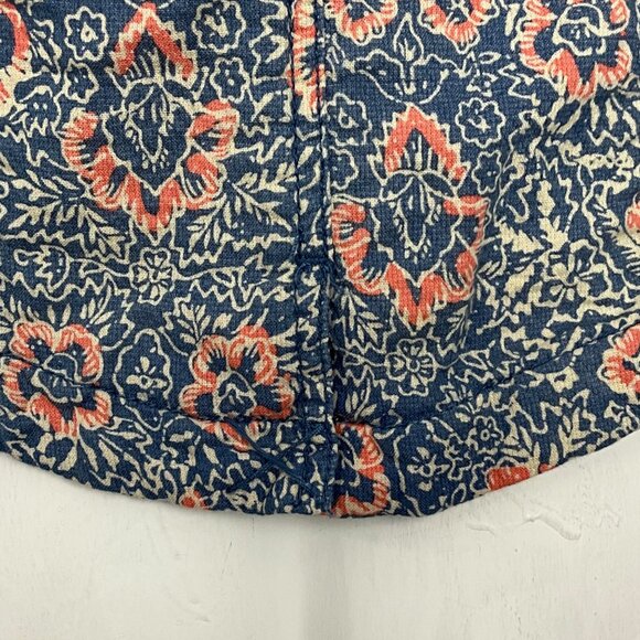 Free People Floral Print Blazer Jacket 6 Faded Blue Floral - Picture 12 of 14